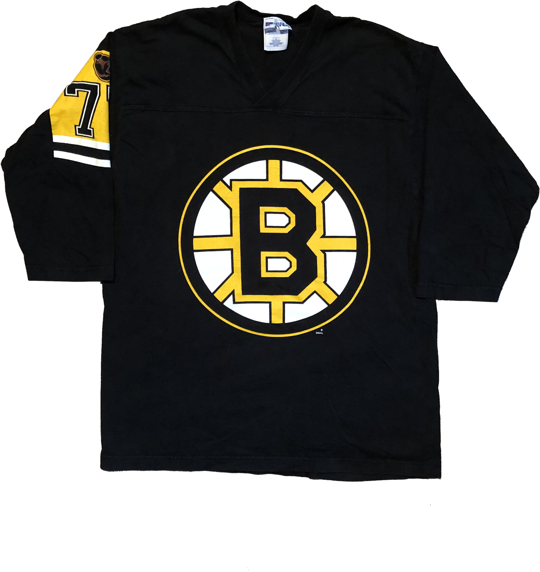 90's Pro Layer Boston Bruins "ray Bourque" Shirt Black (2048x2048), Png Download