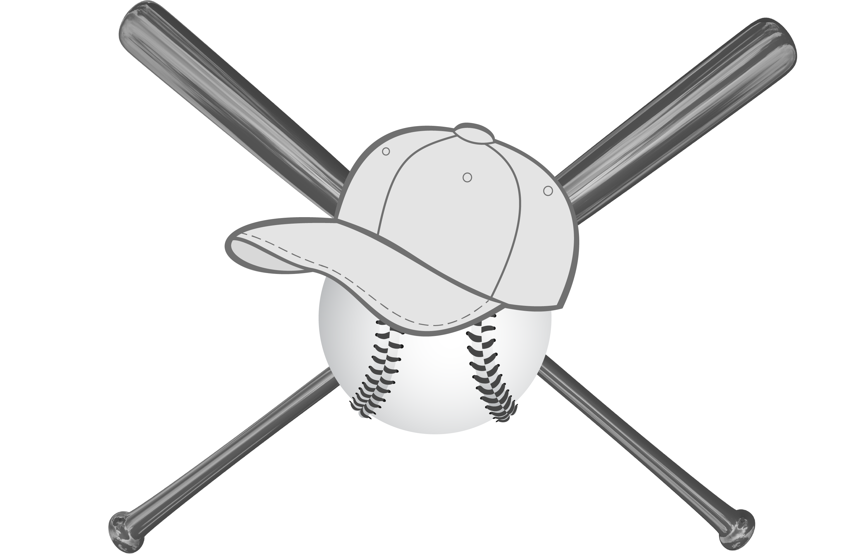 Little League Baseball Florida - Baseball Bat Cross (2955x2061), Png Download