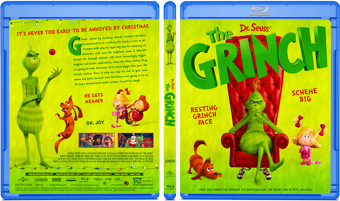 Download Here - Grinch 2018 Blu Ray Release Date (1200x734), Png Download