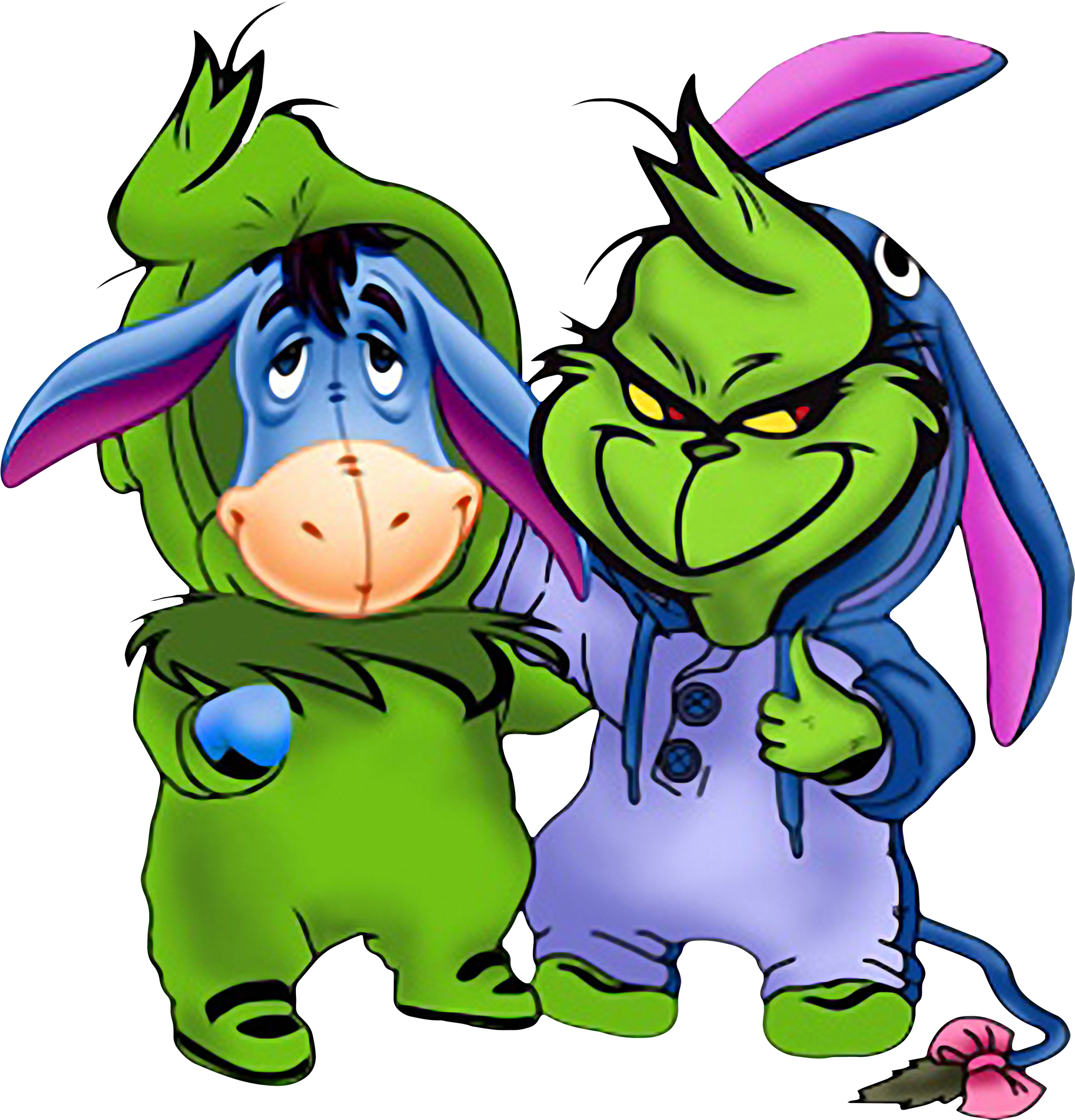 Best Friends Eeyore And Grinch Shirt, Sweater, Hoodie, - Winnie The Pooh (life Size Stand Up) (2400x3200), Png Download