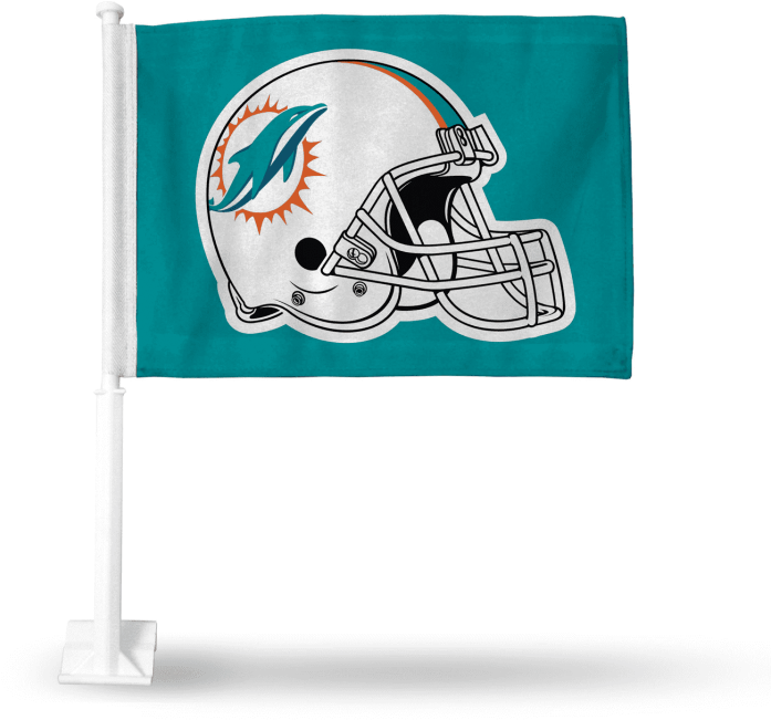 Miami Dolphins Helmet Car Flag - Miami Dolphins Flag (750x750), Png Download