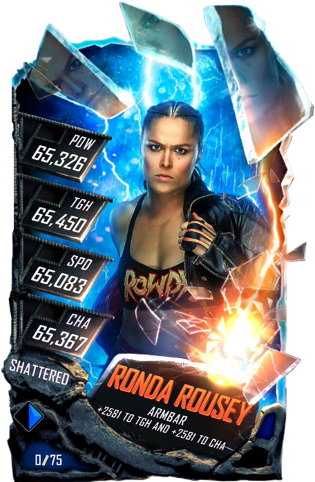 Rondarousey S5 24 Shattered8 - Wwe Supercard Shattered Cards (456x720), Png Download