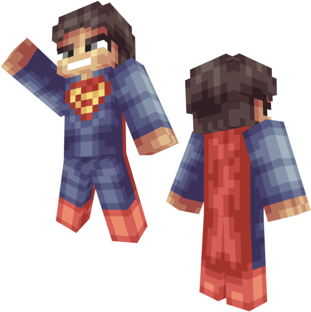 Man Of Steel Birthday Time Minecraft Skin Png Black - Lego (640x640), Png Download