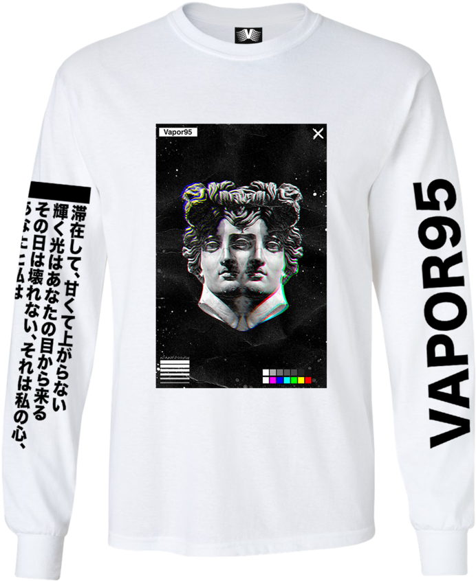 Long Sleeve Graphic Tee - Long-sleeved T-shirt (700x875), Png Download