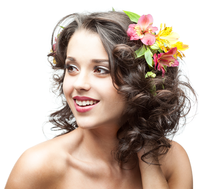 Short Hair Hawaiian Hairstyle (980x619), Png Download