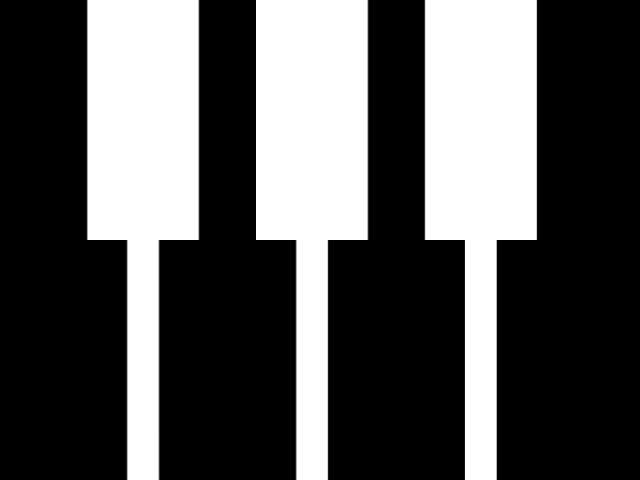 Piano Keys Png - Silueta De Piano (640x480), Png Download