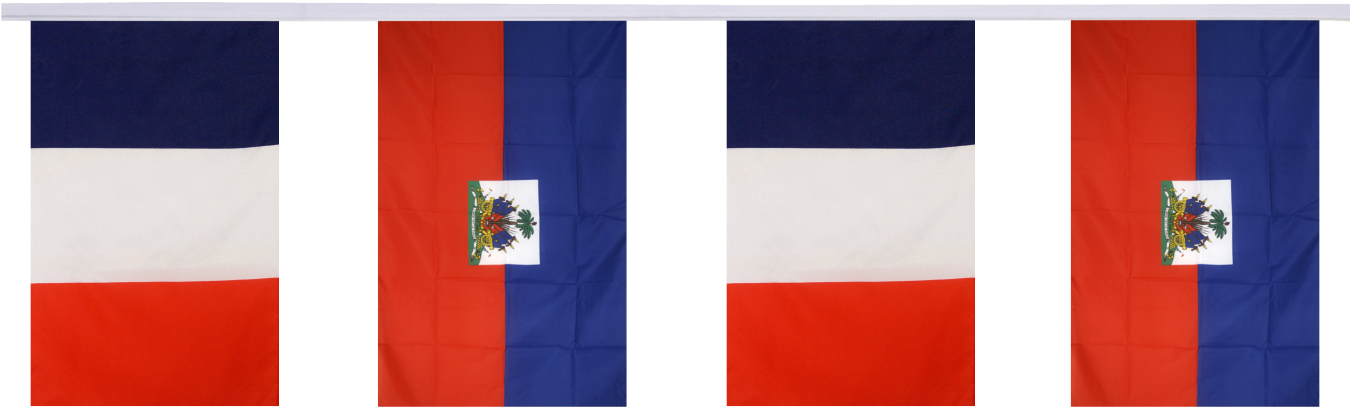Haiti Friendship Bunting Flags - Haiti Flag (1500x750), Png Download