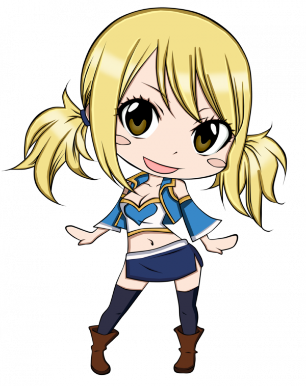 Mini Lucy Heartfilia - Lucy Fairy Tail Chibi (600x758), Png Download