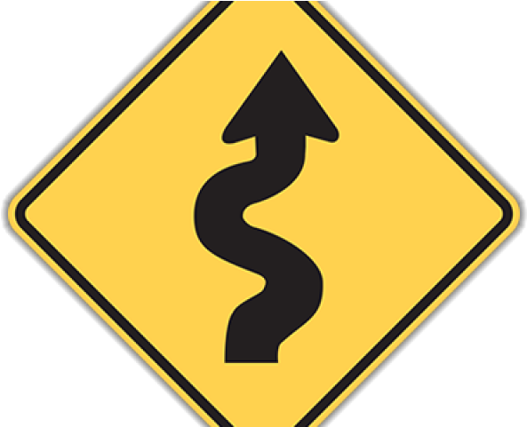 Highway Clipart Winding Road - Winding Road Sign Png (640x480), Png Download