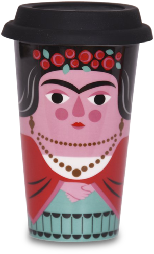 Frida Travel Mug (956x1024), Png Download