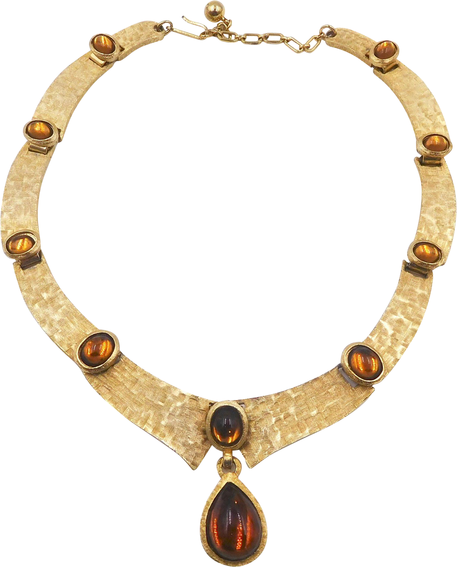 Vintage Trifari Collar Style Necklace Set In Textured - Bracelet (1905x1905), Png Download