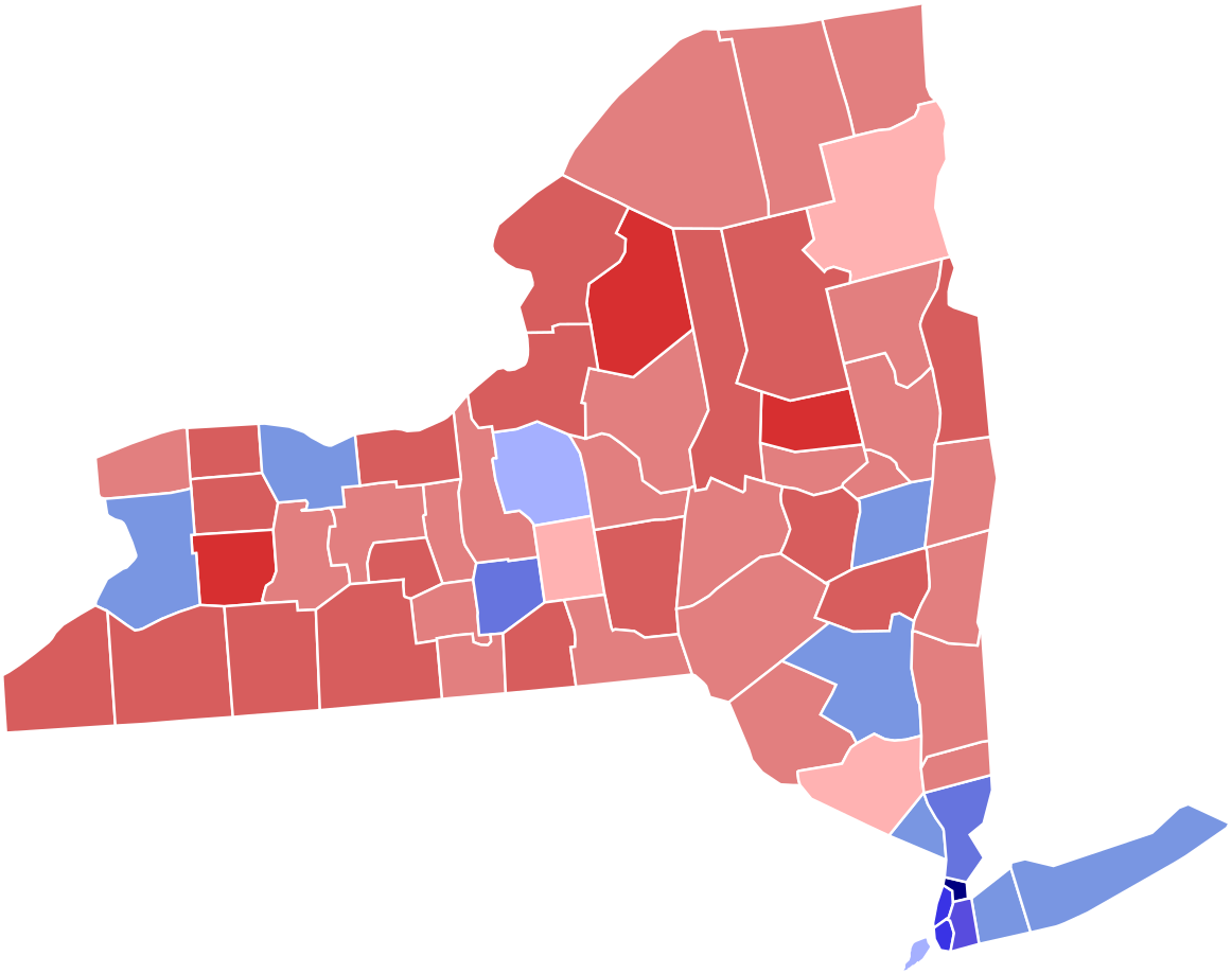 2018 New York Gubernatorial Election - New York Election Results 2018 (1200x948), Png Download