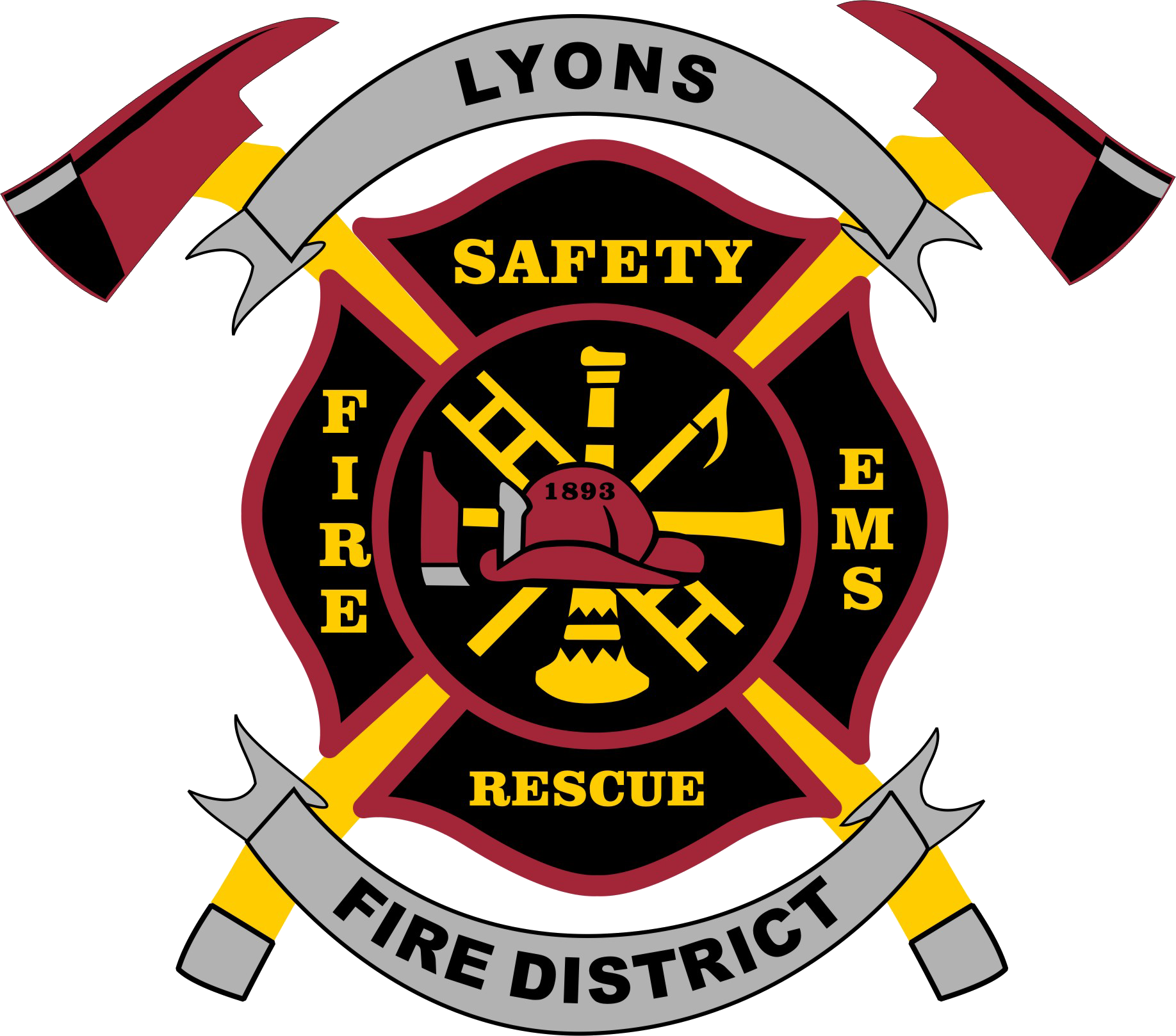 Lyons Fire Protection District - Emblem (1836x1618), Png Download