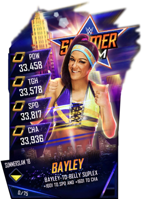 Bayley S4 21 Summerslam18 Fusion - Wwe Supercard Bayley Summerslam 18 (456x720), Png Download