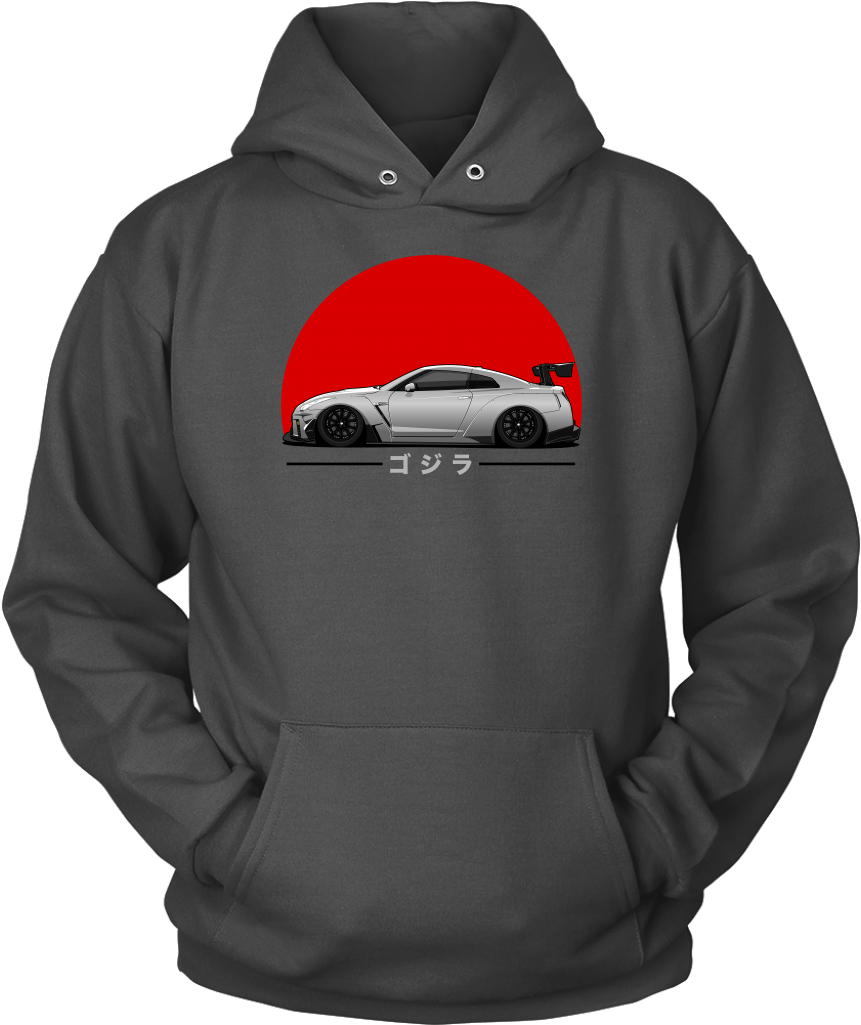 Nissan Gtr Skyline Godzilla Jdm Hoodie Sweatshirt - Shirt (1024x1024), Png Download
