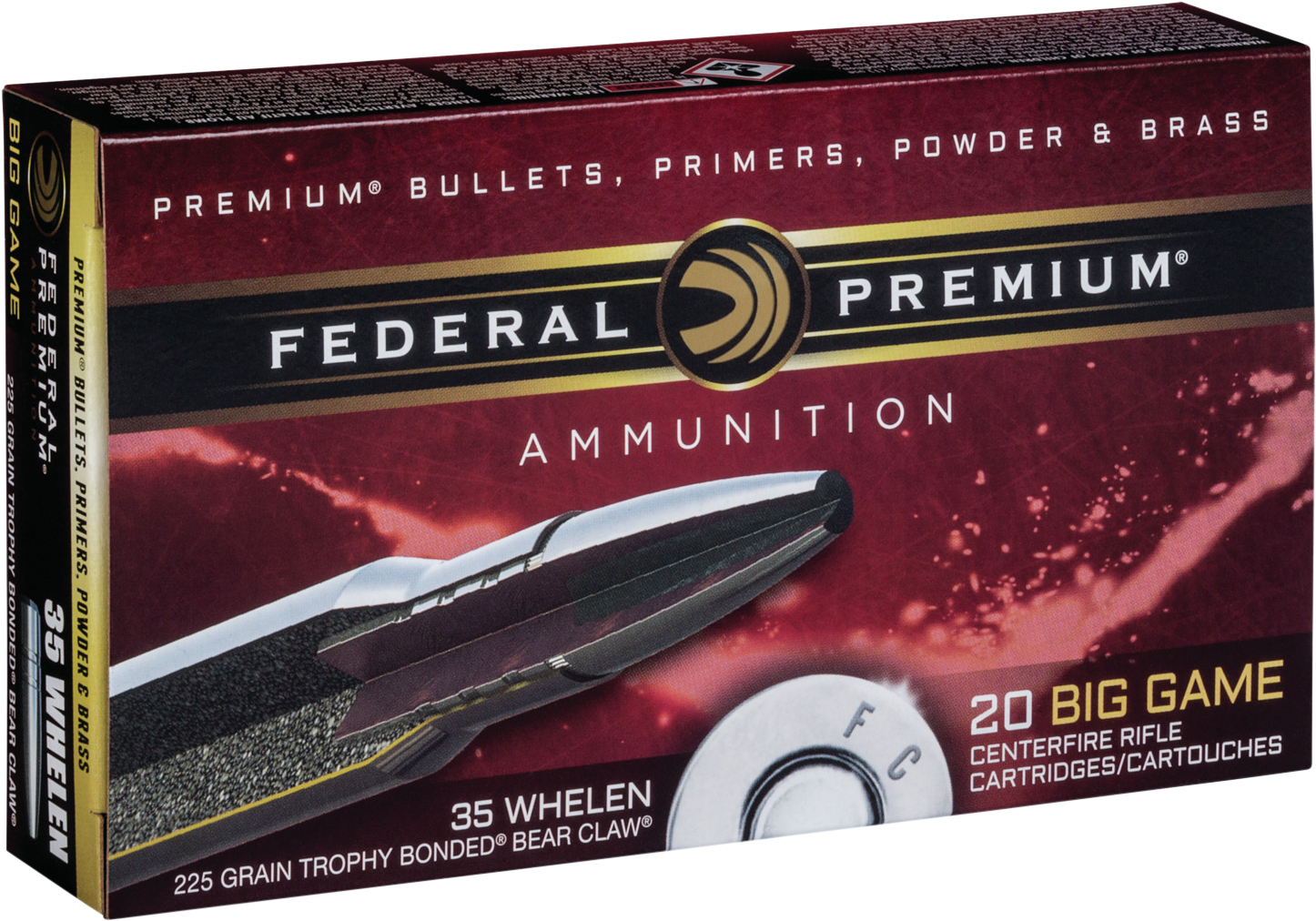 Federal P35wt1 Premium 35 Whelen 225 Gr Trophy Bonded - Federal Premium 7mm 08 Accubond (1500x1057), Png Download