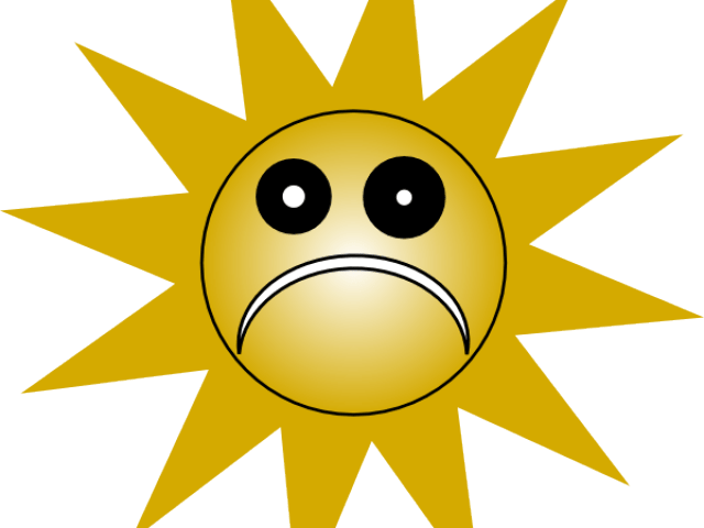 Animated Sad Sun (640x480), Png Download