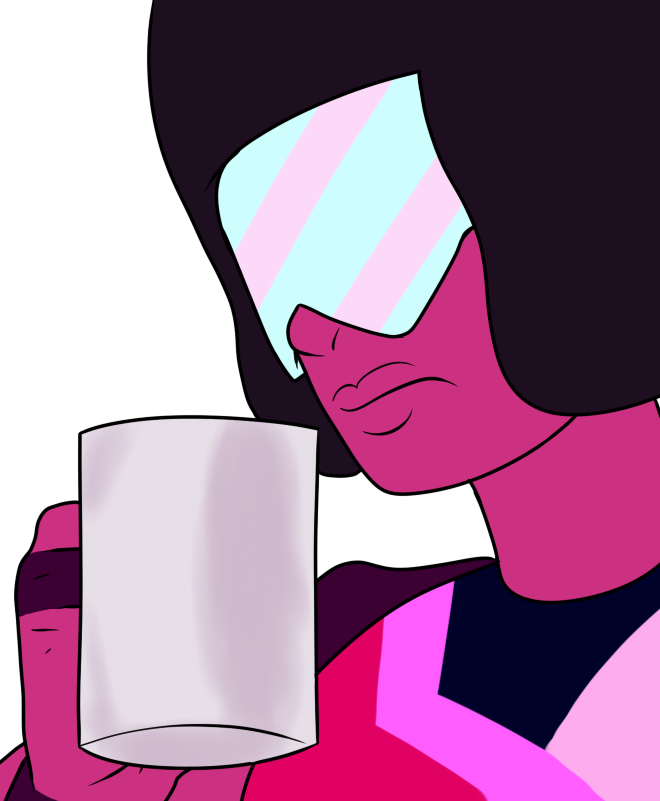 Coffee Breakfast Pink Purple Cartoon Clip Art - Steven Universe Drink Coffee (660x801), Png Download