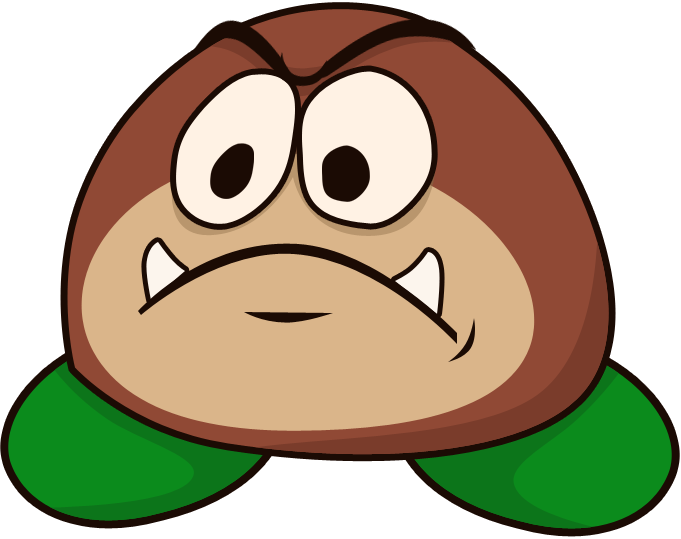 Lonely Goomba - Cartoon (681x539), Png Download