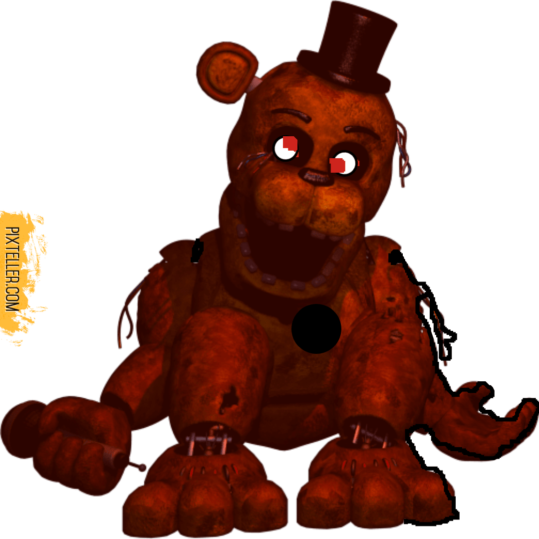 Noah Cole › Blood Freddy - Fnaf 2 Withered Golden Freddy (1080x1080), Png Download