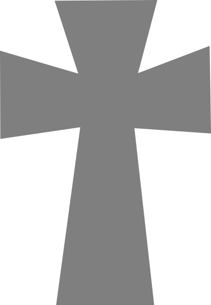 Vector Library Medieval Grey Clip Art At Clker Com - Gray Cross Png (414x599), Png Download