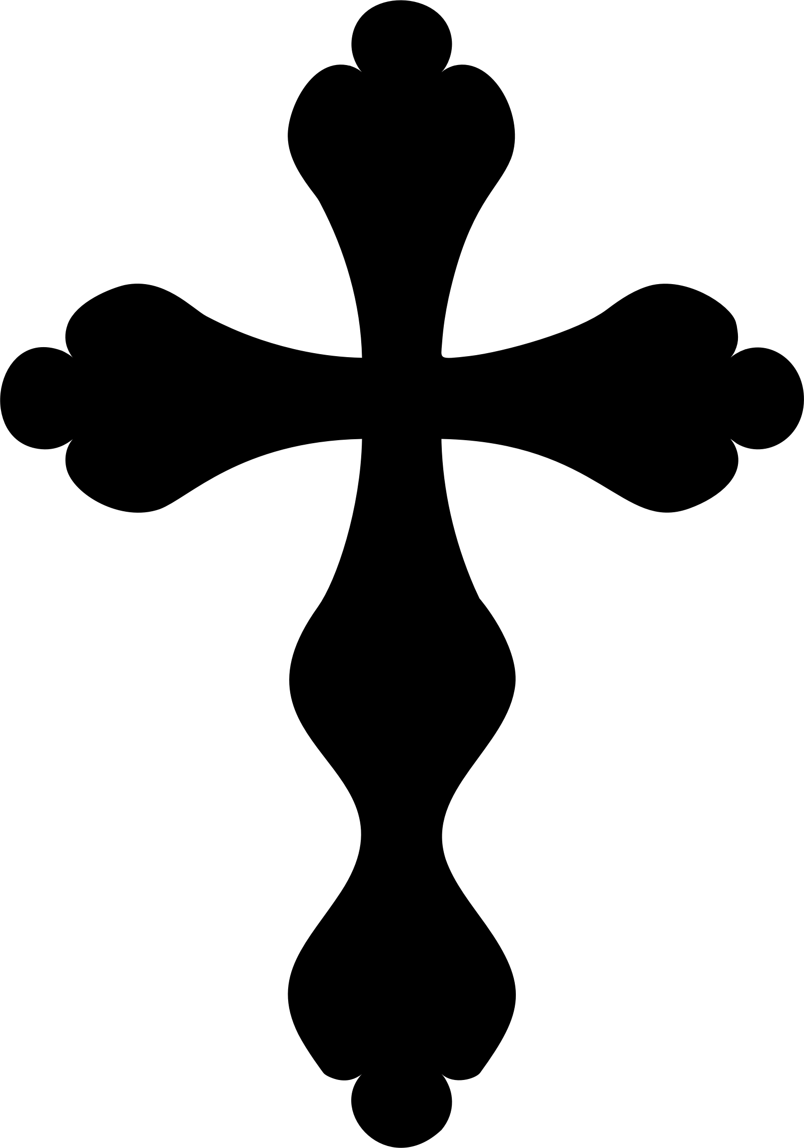 Clipart Freeuse Download Stylized Cross Big Image Png - Silhouette Images Of Cross (1607x2295), Png Download