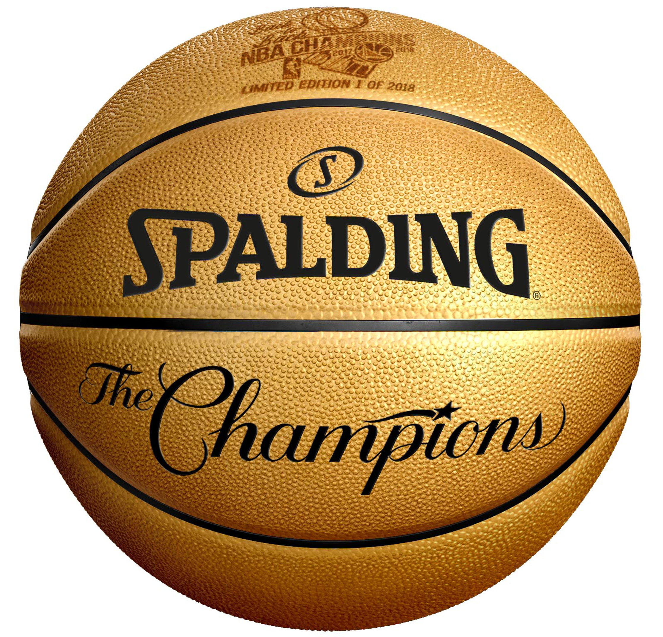 Limited Edition Golden State Warriors Authentic 2018 - Spalding Gold Basketball (2232x2768), Png Download