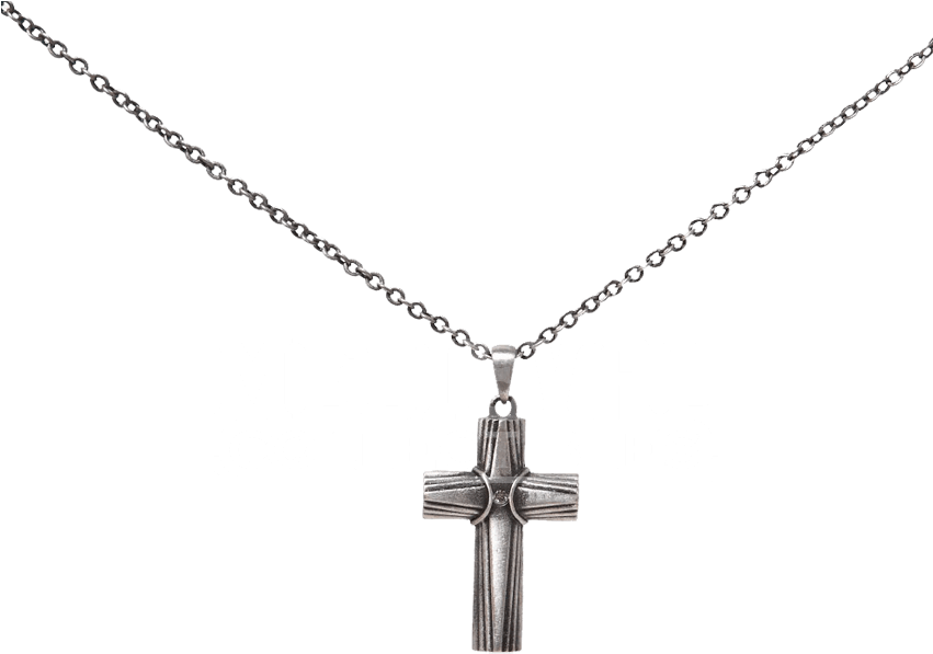 Rustic Cross Necklace - Cross Necklace Png (850x850), Png Download