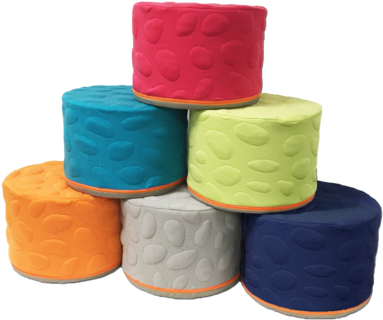 Pebble Pouf In Poppy - Ottoman (480x376), Png Download