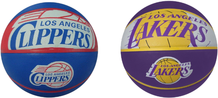 Clippers Basketball Giveaway Saturday, Feb - Lakers Basketball Ball Png (800x345), Png Download