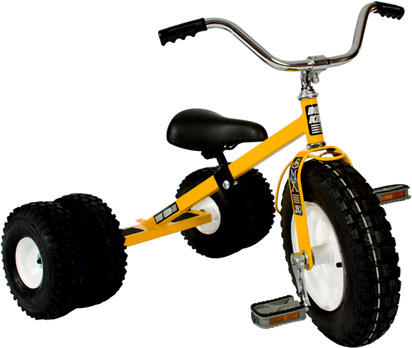 Dirt King Childs Dually, Yellow - Off Road Tricycle (640x640), Png Download