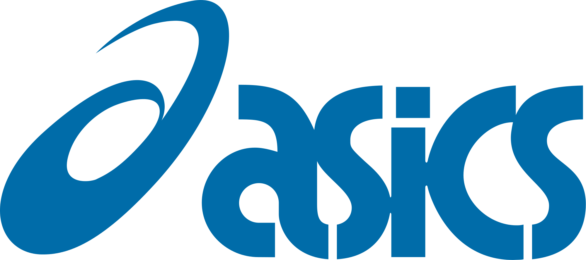 Open - Asics Logo (2000x889), Png Download