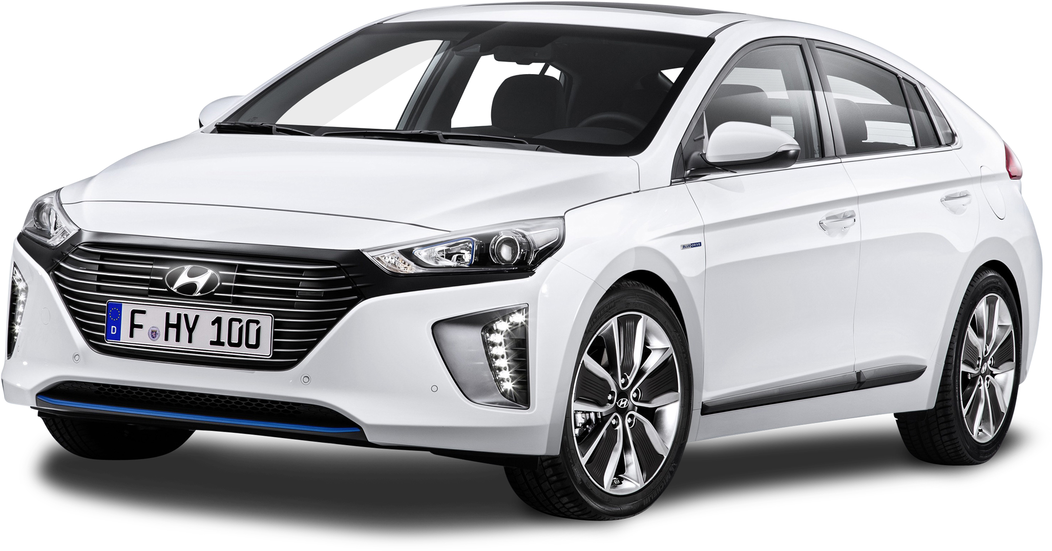 White Car Png - Hyundai Ioniq Hybrid Cars (2200x1256), Png Download