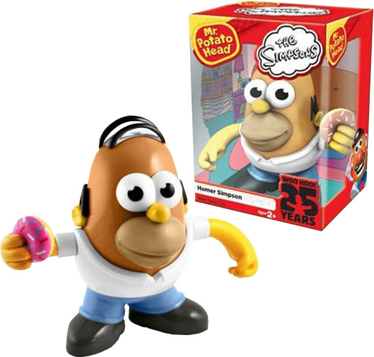 Homer Mr Potato Head - Mr Potato Head Homer Simpson (545x521), Png Download