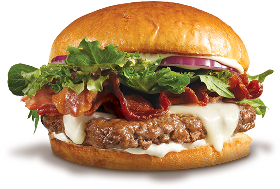 Bacon Mozz - Wendy's Bacon Mozzarella Burger (643x387), Png Download