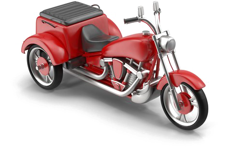 Tricycle Png Free Download - Sidecar (600x600), Png Download