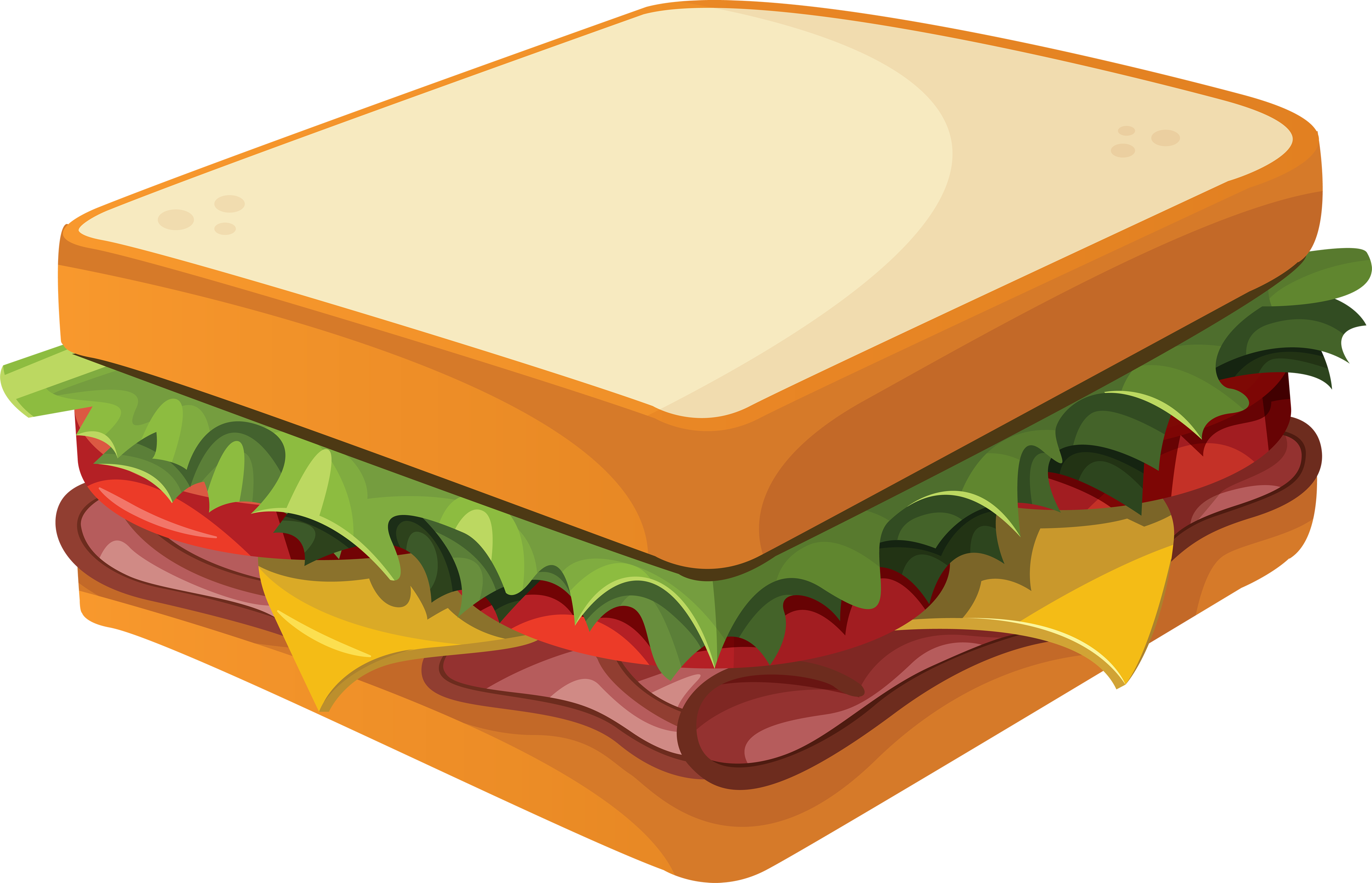 Sandwich Png Image - Sandwich Clipart Png (3445x2218), Png Download