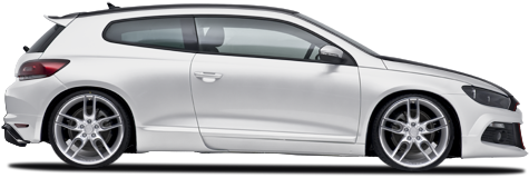 Volkswagen Scirocco Png Car Image - White Car Side Png (500x335), Png Download