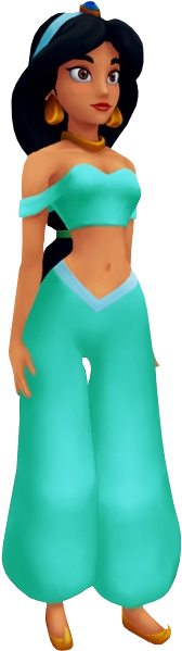 Jasmineinkingdomhearts - Princess Jasmine Kingdom Hearts (387x616), Png Download