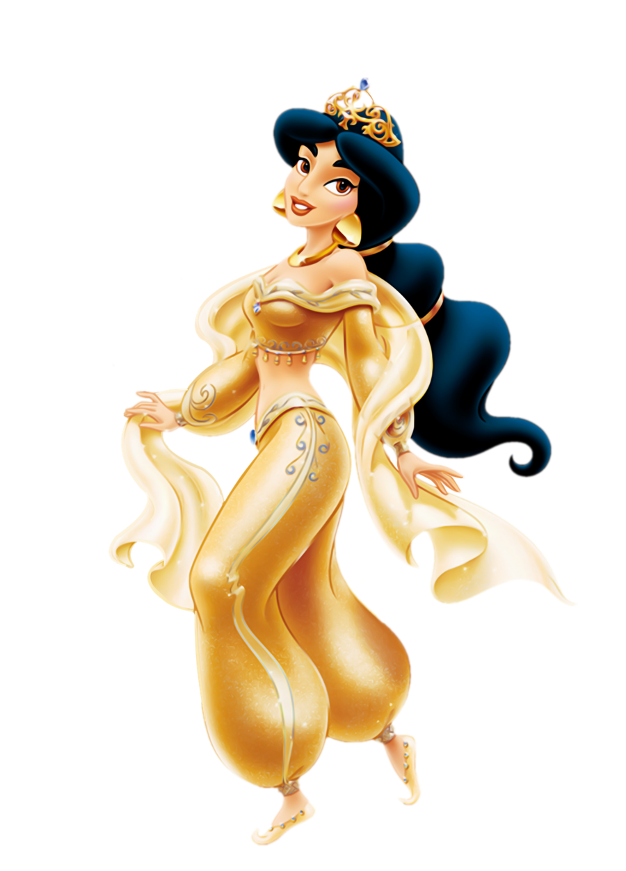 Download Princess Jasmine Clipart Princess Jasmine - Disney Princess Jasmine Gold Dress (900x1253), Png Download