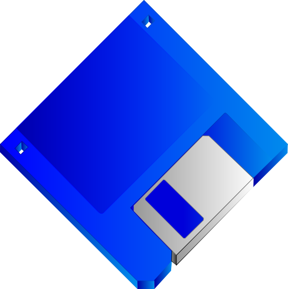 Sabathius Floppy Disk Blue No Label Clip Art Free Vector - Blue Floppy Disk (594x595), Png Download