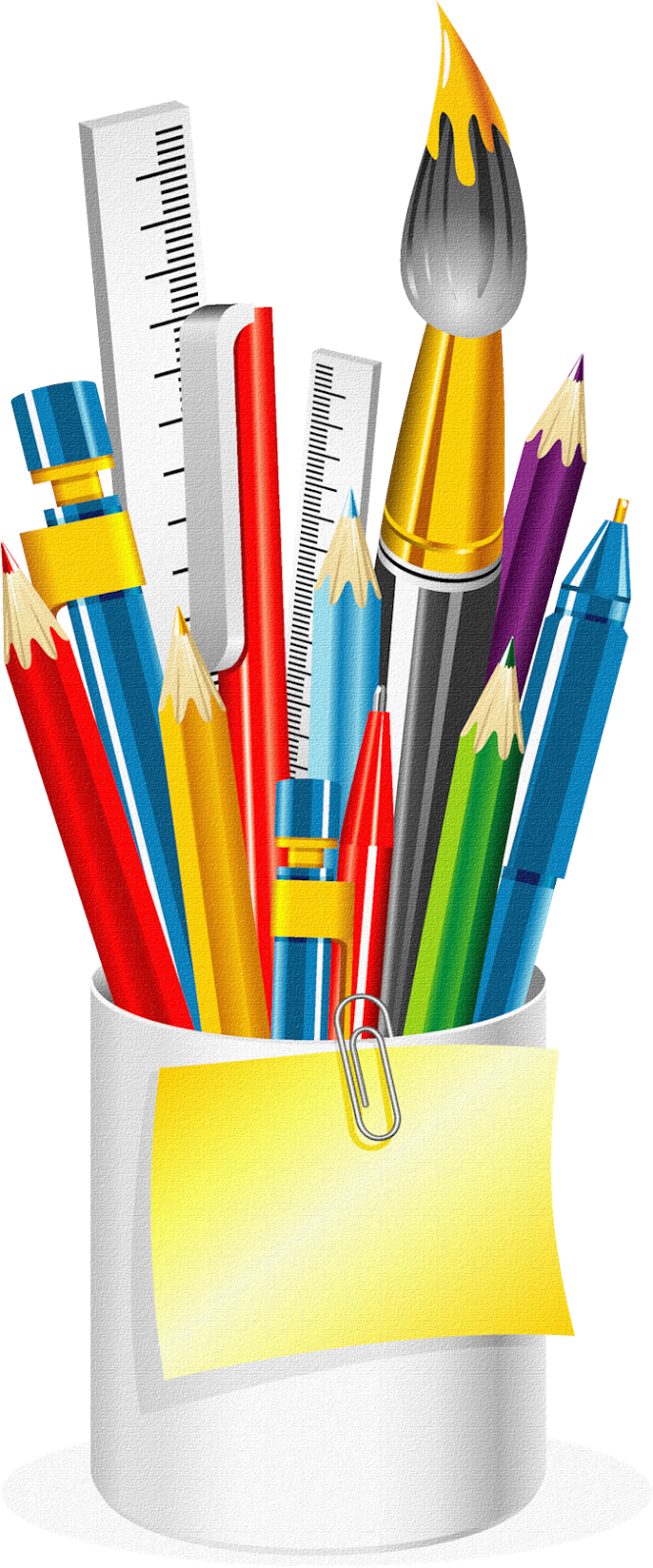 Clipart Resolution 666*1600 - School Supplies Clipart Png (666x1600), Png Download