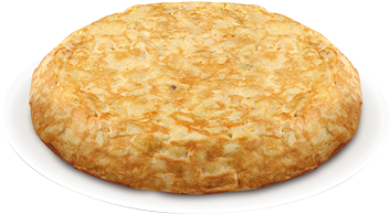 Spanish Omelette With Onion - Spanish Omelette (360x410), Png Download