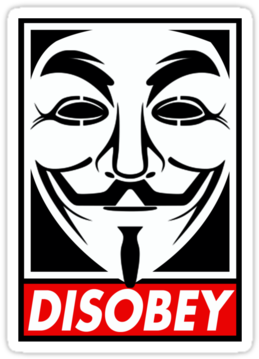 Anonymous Revolution Is Coming Decal Sticker Guy Fawkes - V For Vendetta Disobey (375x360), Png Download