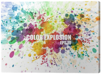 Abstract Colorful Splash Watercolor Background Canvas - Sfondo Colorato (400x400), Png Download