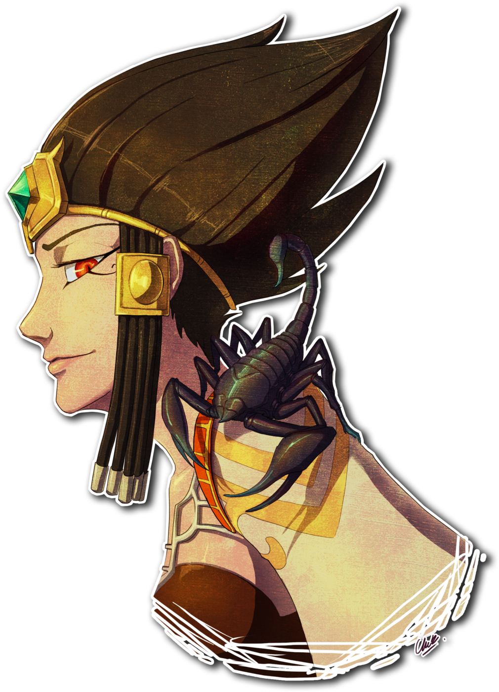 Png - Smite Serqet Fan Art (1280x1477), Png Download