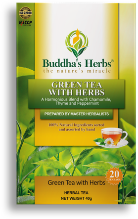 Buddha's Herbs Organic Chamomile Tea, 22-count Tea (300x480), Png Download