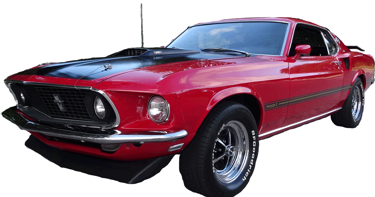 Muscle Cars Png Image Black And White Download - Muscle Car Png (1230x646), Png Download