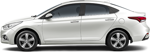 2015 4s Fluidic Verna Psw Old 1503384012946 20170831160145 - Hyundai Verna White 2018 (640x289), Png Download