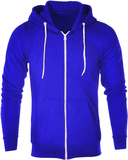 Plain Royal Blue Hoodie Jacket With Zipper - Blue Jacket With Hood (538x538), Png Download